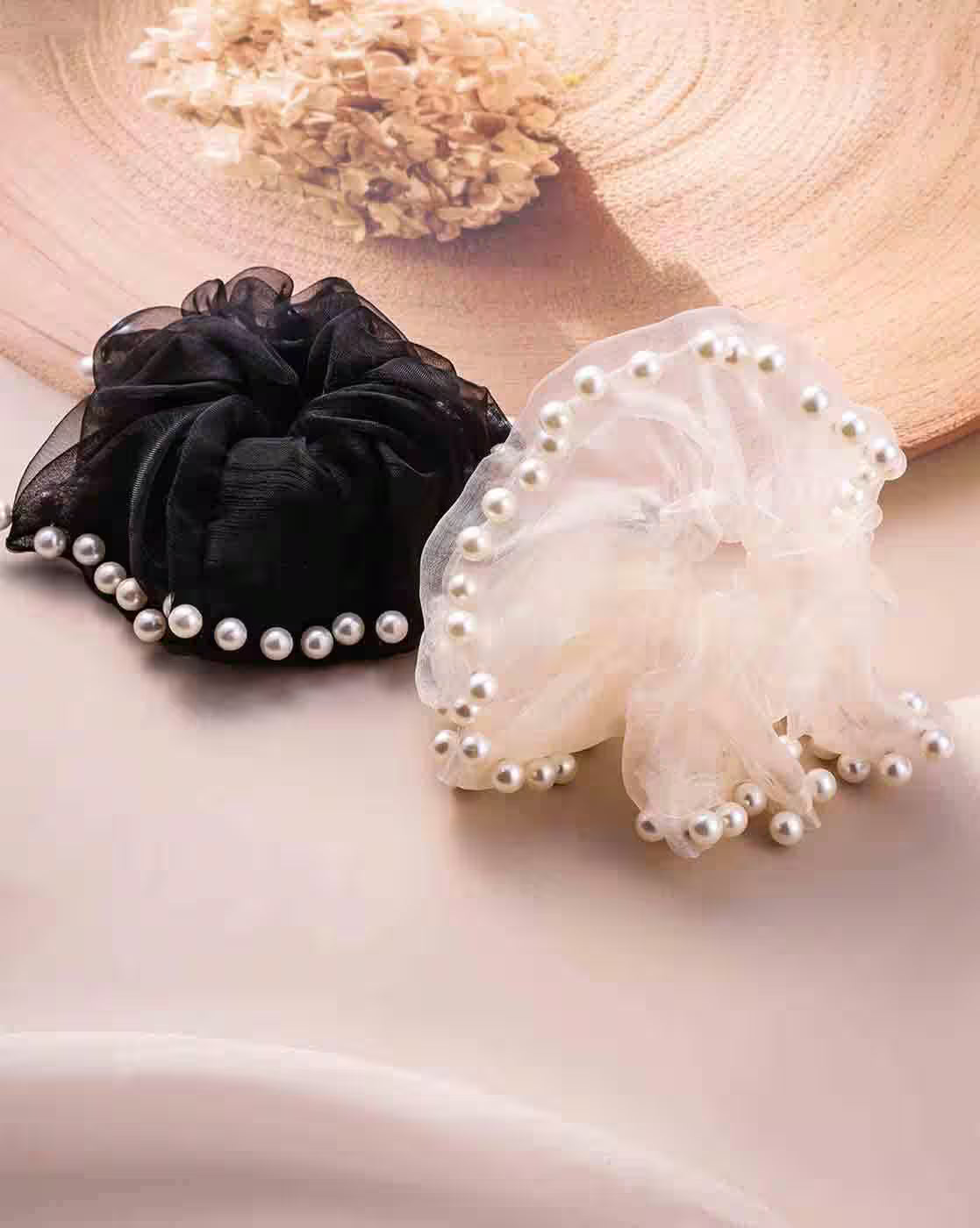 Pearl korean xl scrunchie