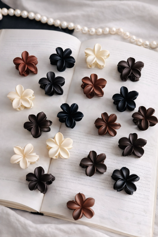 Mini matte korean hair claw clips