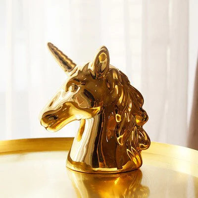 Unicorn Metallic Piggy Bank Showpiece
