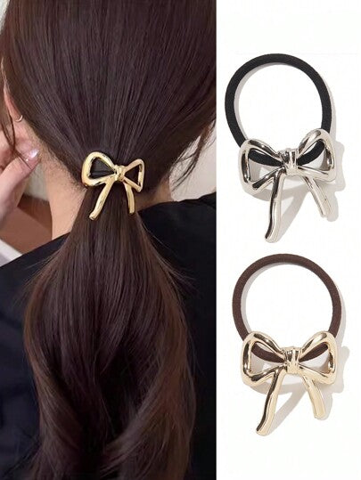 Pony metal hair cuff rubber bands