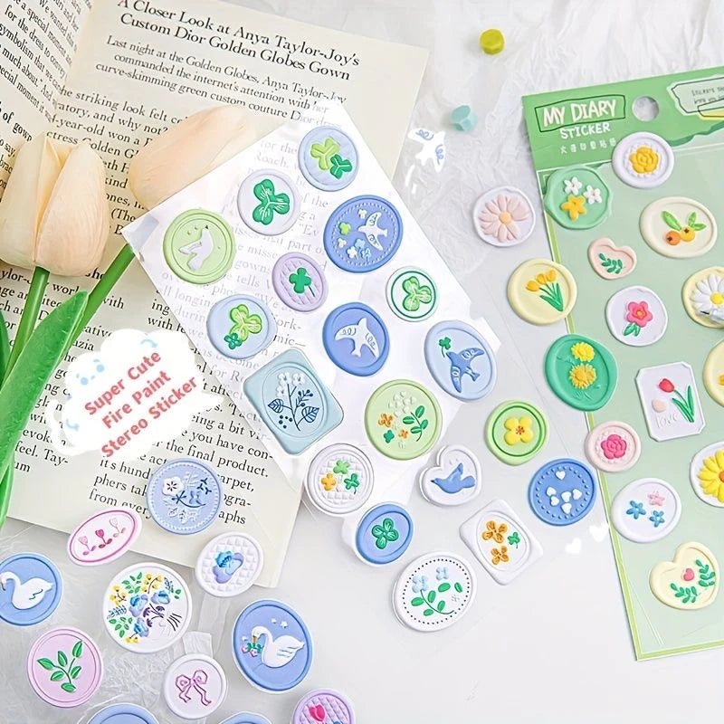 Wax Type Diary Stickers