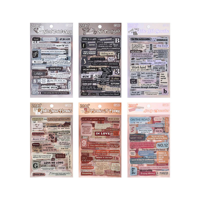 Journaling Vintage Message Sticker - 6 Sheets