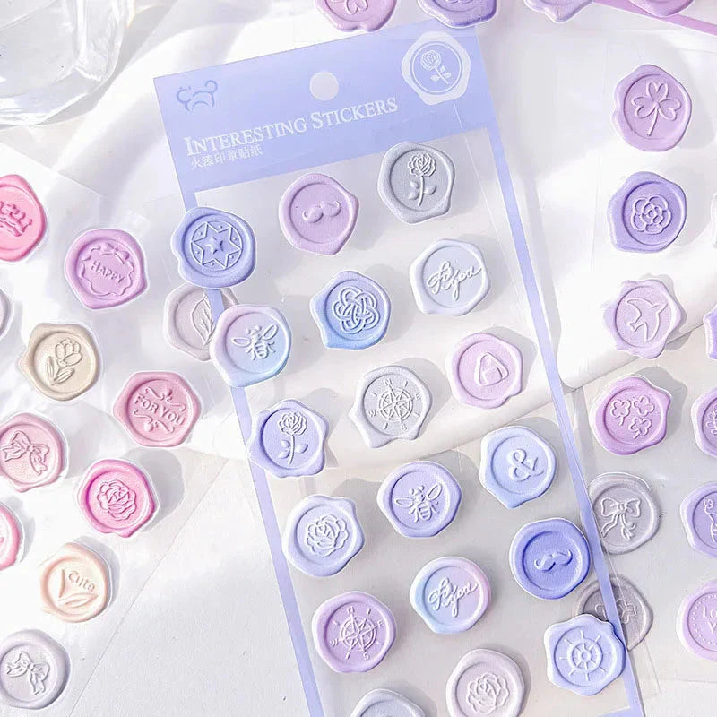 Pastel Wax Seal Sticker