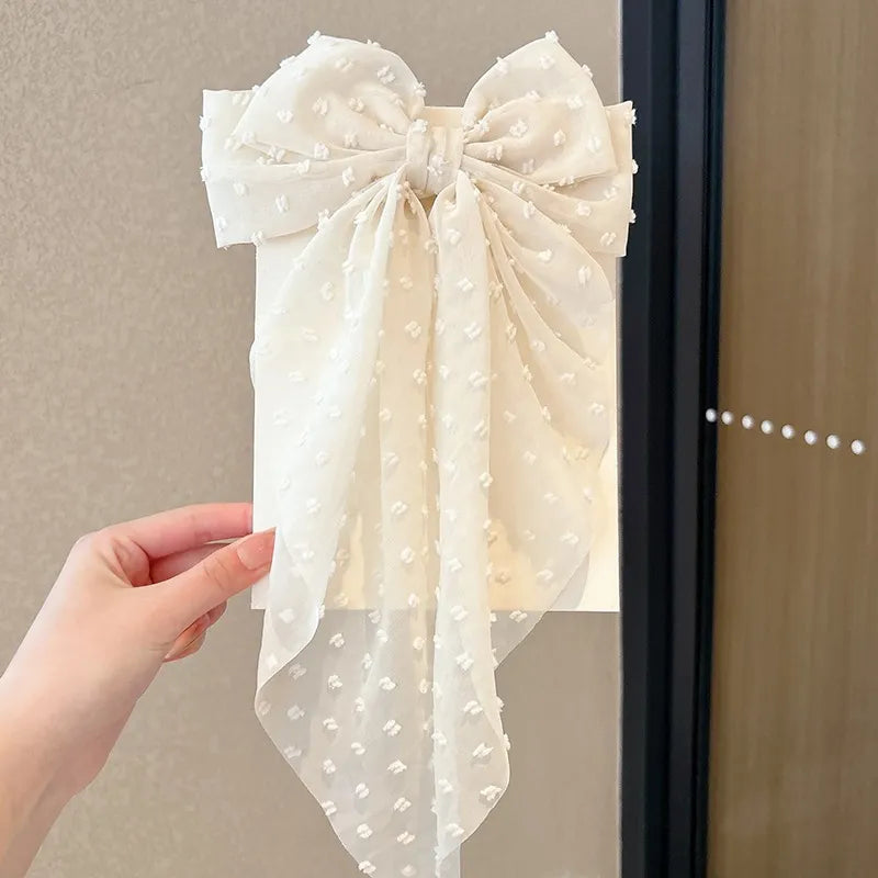 Pigtail bow hair pin