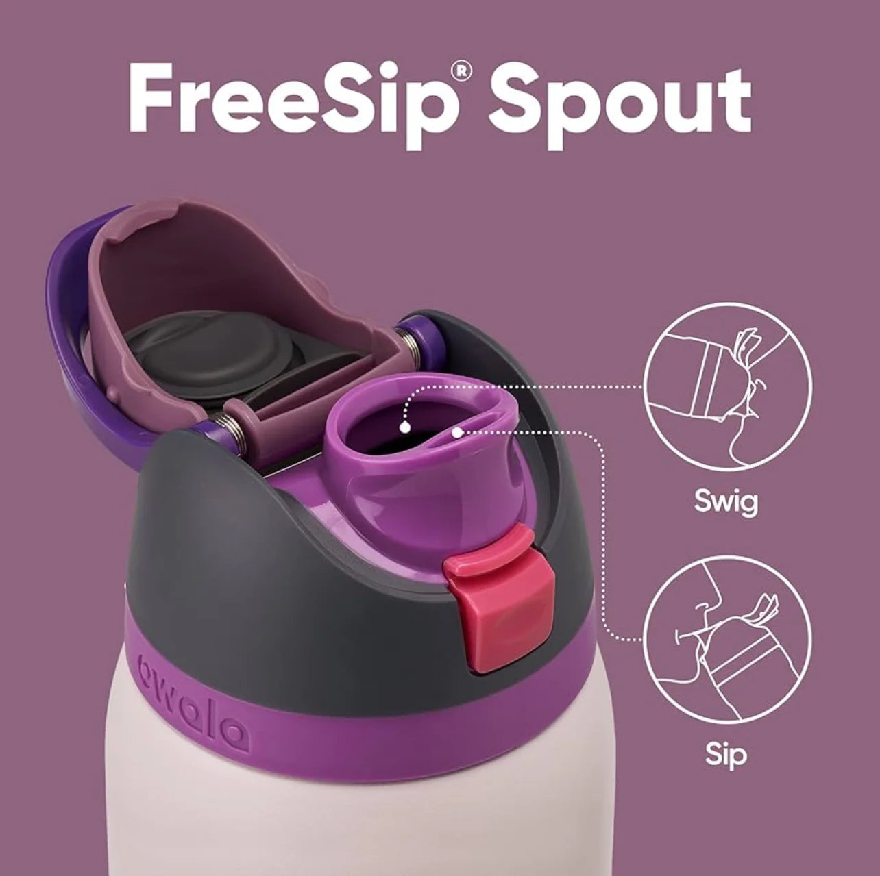 Owala FreeSip leakproof stainless steel bottle with straw - cute edition