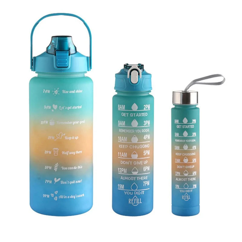 3 In 1 Motivational Water Bottle