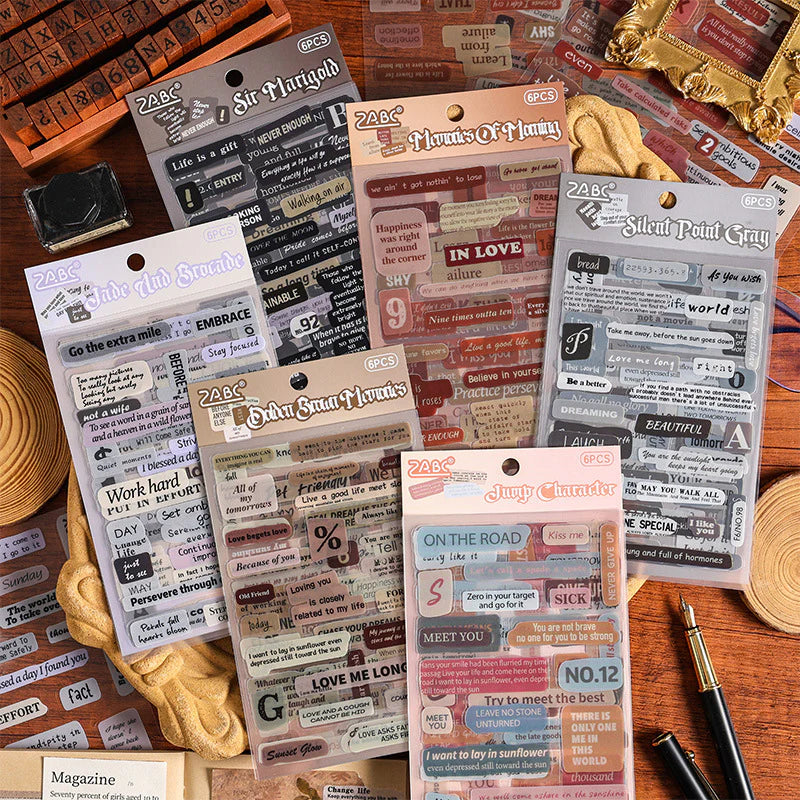 Journaling Vintage Message Sticker - 6 Sheets