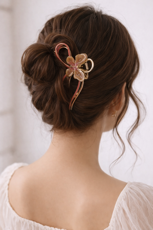 Butterfly Bow Metal Hair Claw Clip Large