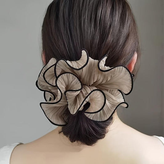 Korean wavy pastel scrunchie