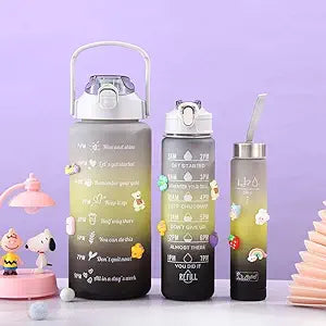 3 In 1 Motivational Water Bottle