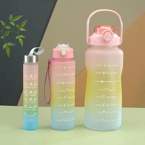 3 In 1 Motivational Water Bottle