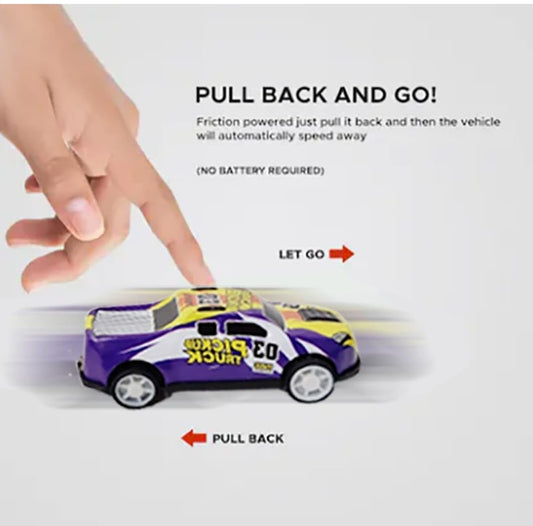 Push back metal car keychain