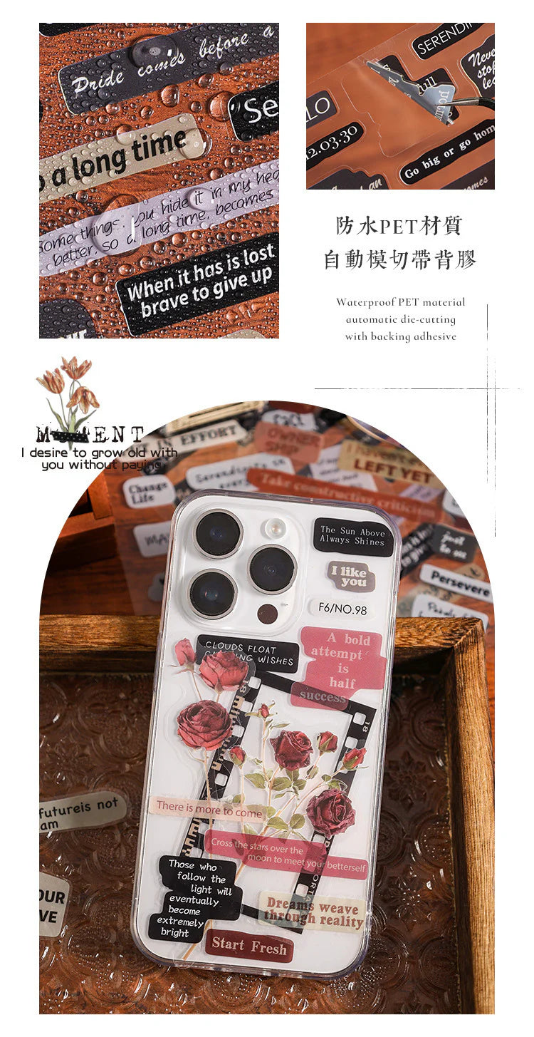 Journaling Vintage Message Sticker - 6 Sheets