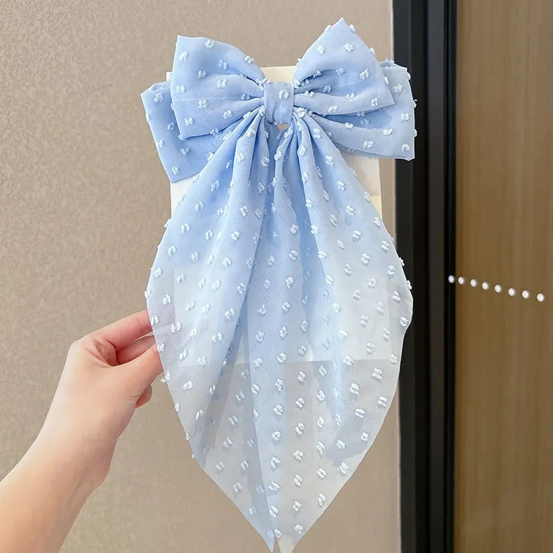 Pigtail bow hair pin