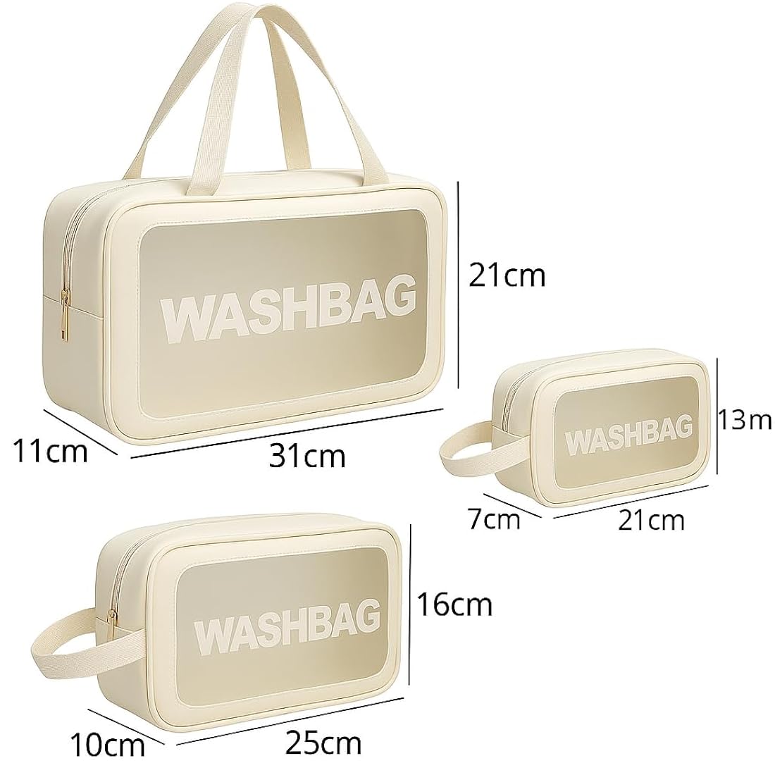 Travel Wash Bag - Set of 3