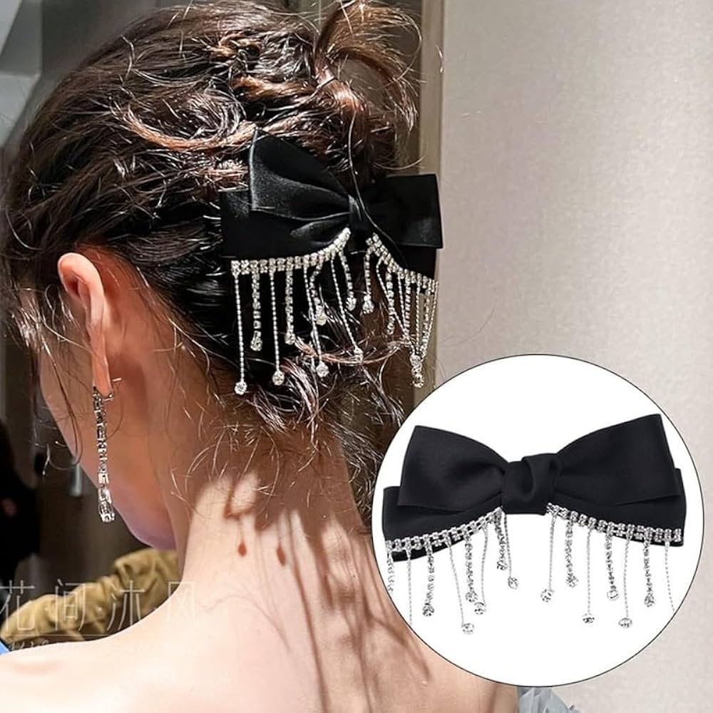 Satin Bow Hanging Buckle Clip