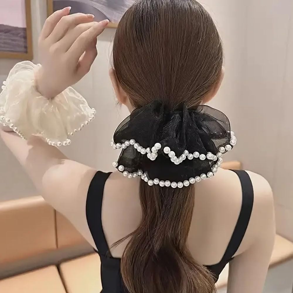 Pearl korean xl scrunchie