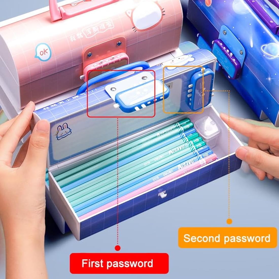 Password Lock Pencil Box