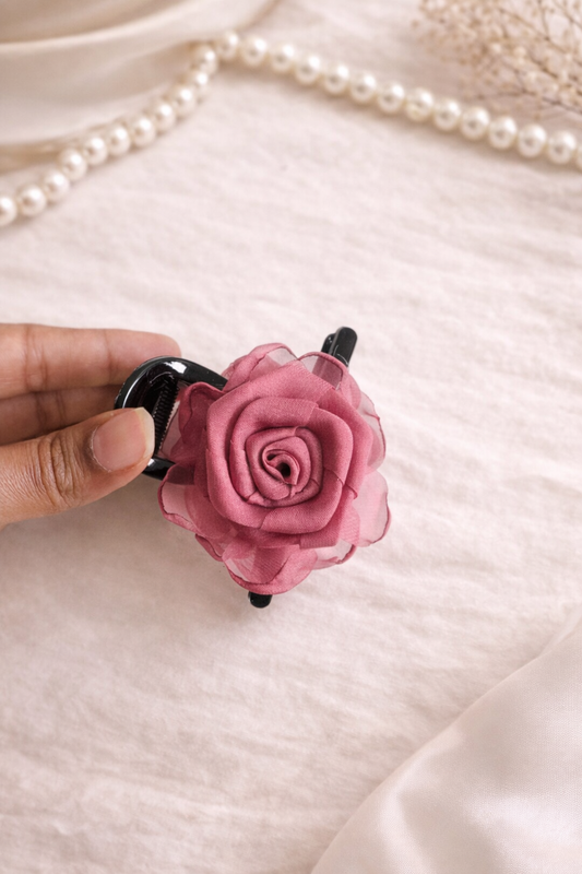 Korean Dual Rose Hair Claw Clip