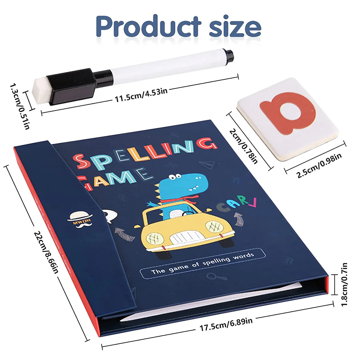 Portable Magnetic Word-Spelling Book Game