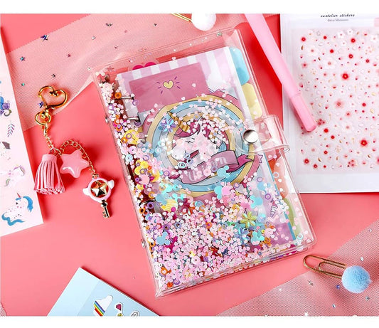 Glitter Spiral Reusable Diary