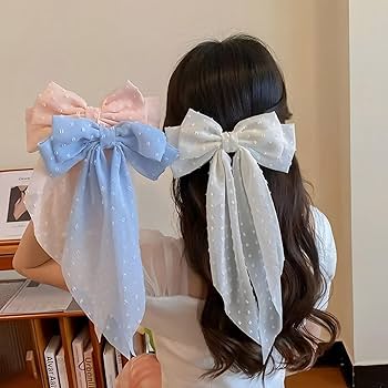 Pigtail bow hair pin