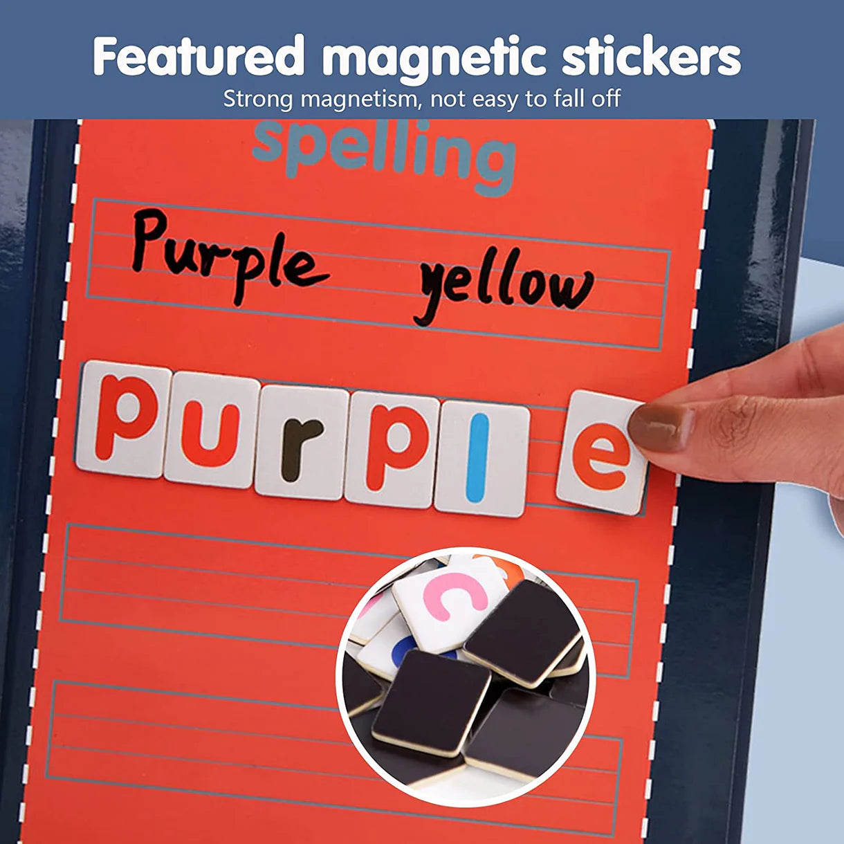 Portable Magnetic Word-Spelling Book Game