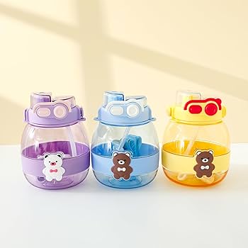 Kawai Teddy Water Bottle Double Sipper