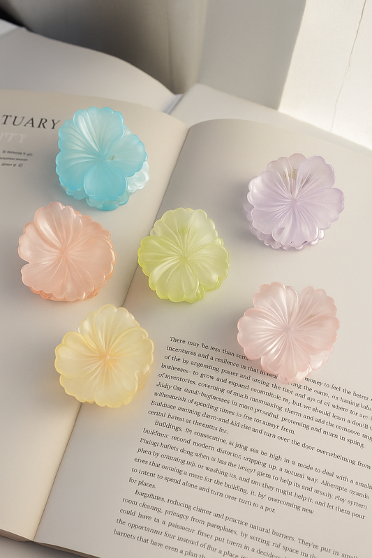 Glass Orchid hair Claw Clip