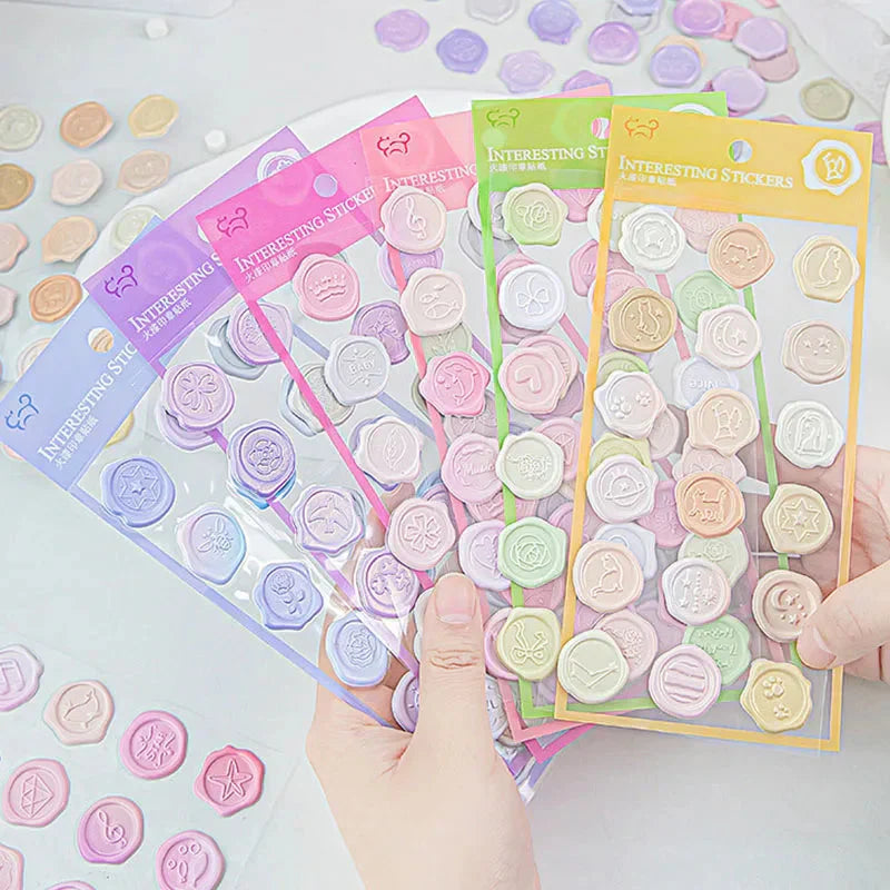 Pastel Wax Seal Sticker