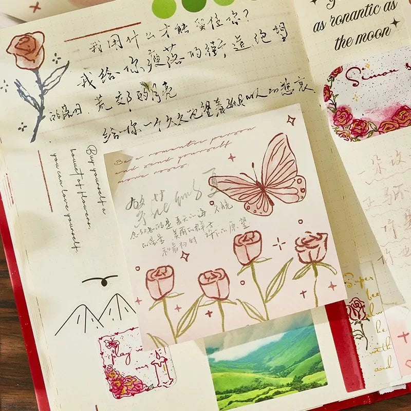 Morning & Rose Vintage Sticky Notes / notepad
