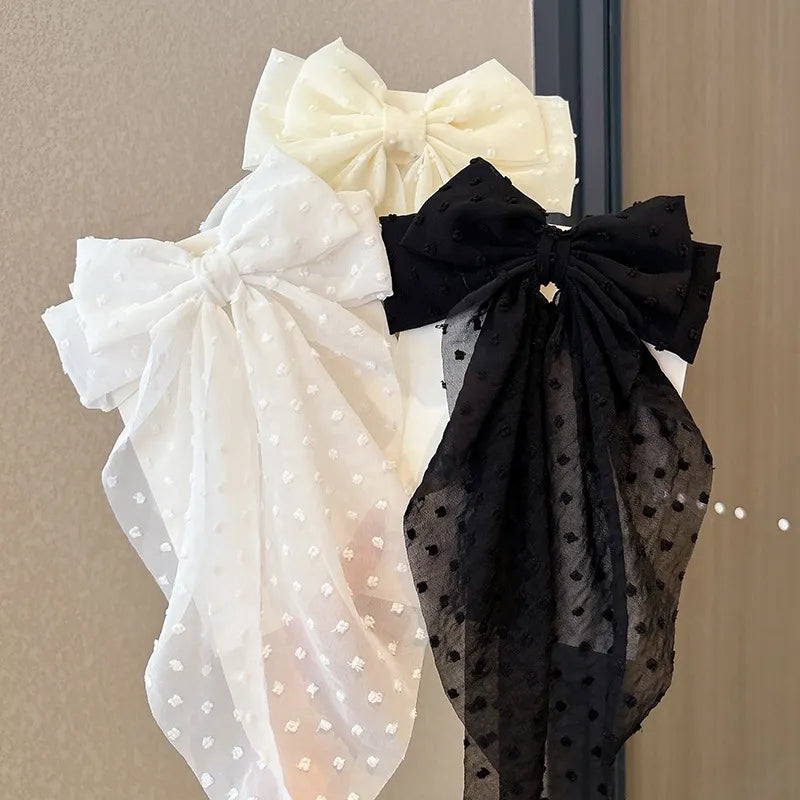 Pigtail bow hair pin