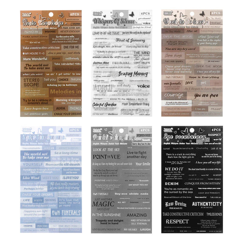 Message Journal Sticker - 4 Sheets