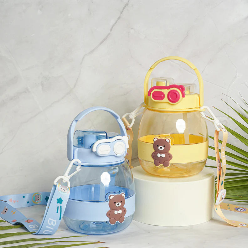 Kawai Teddy Water Bottle Double Sipper