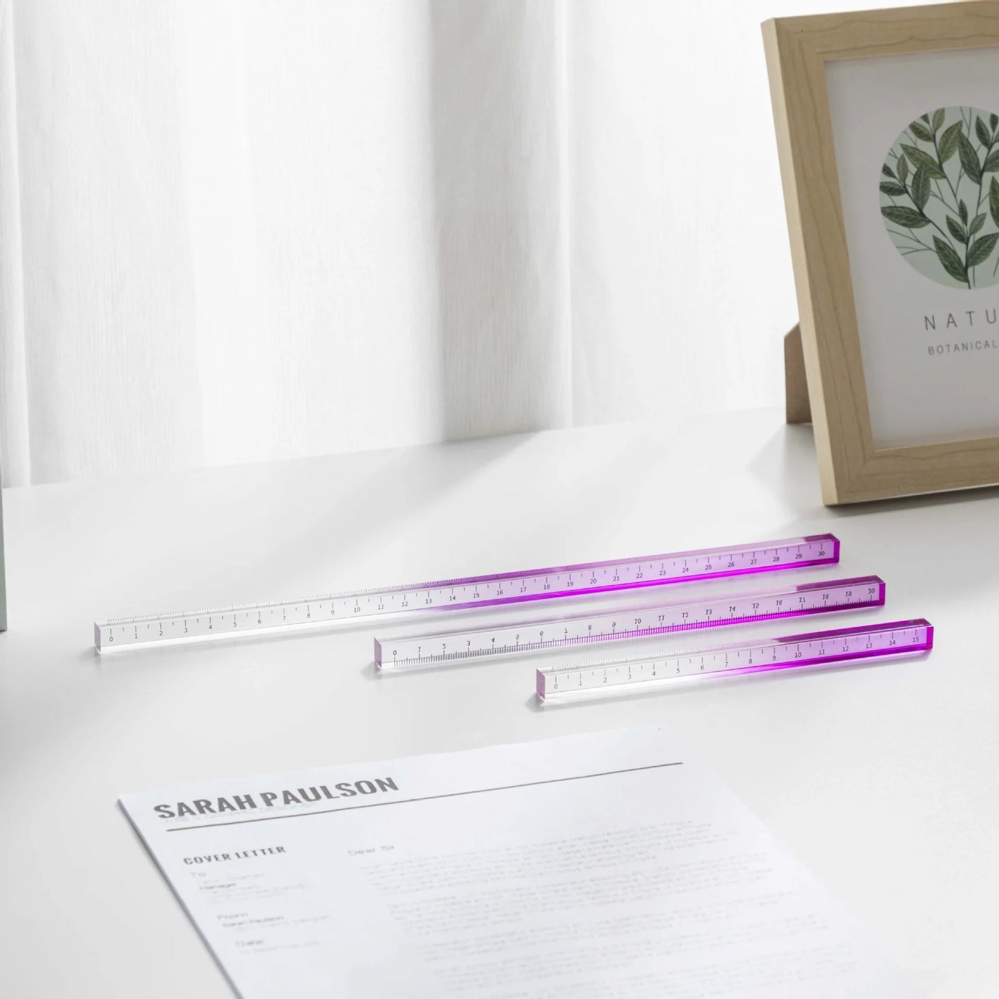 3D Crystal Ruler- 30 CM