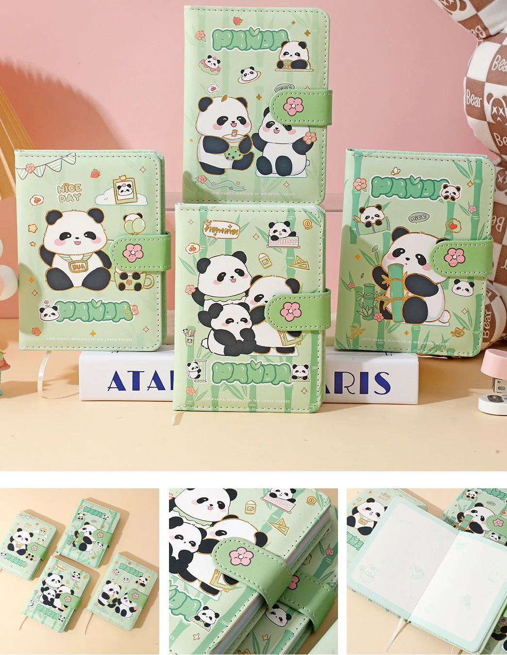Panda Diary With Magnetic Flap Lock