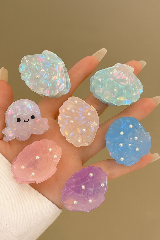 Pearl Shell Holo Hair Claw Clip
