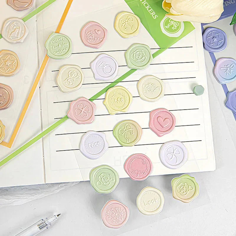 Pastel Wax Seal Sticker