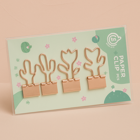 Kawaii cactus Paper Binders