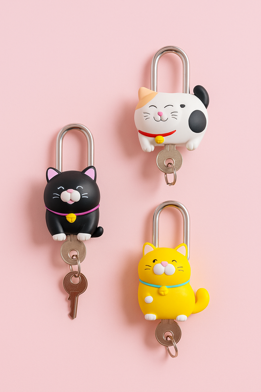 kawaii ceramic lock and key