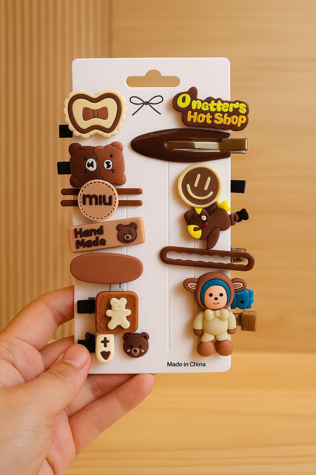 Kids korean hair clip card