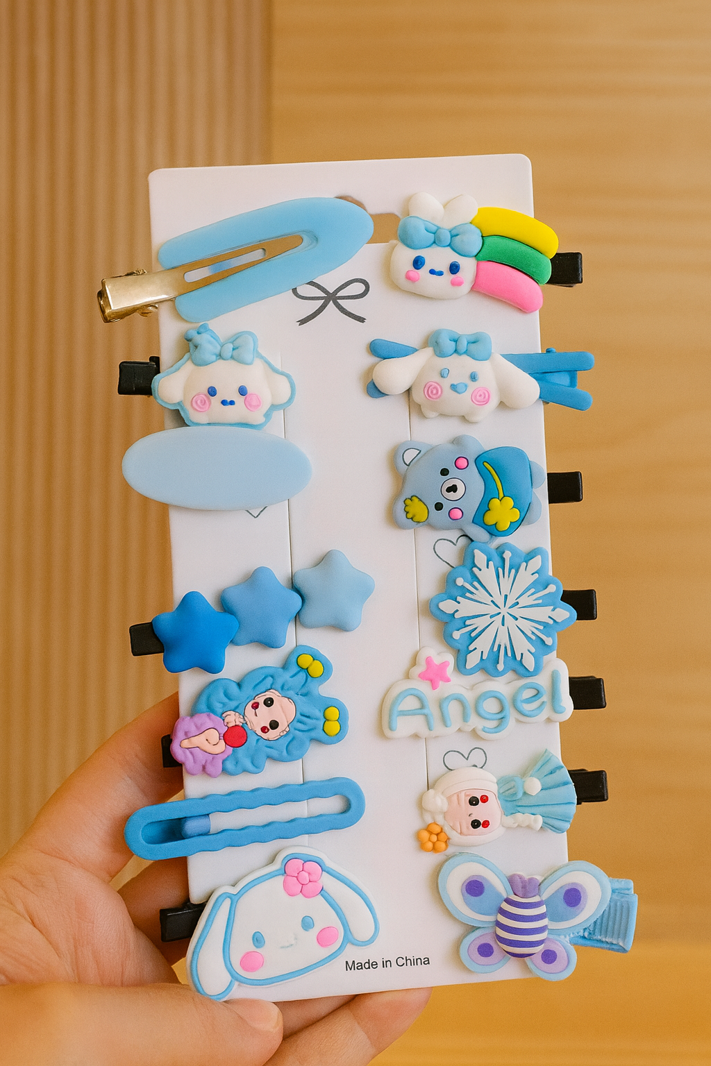 Kids korean hair clip card