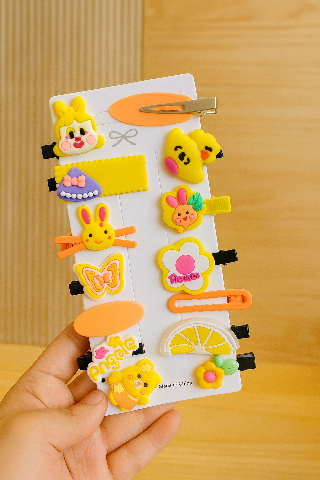 Kids korean hair clip card