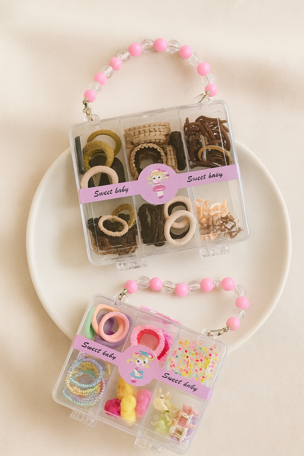 Kids handbag style hair accessories box set