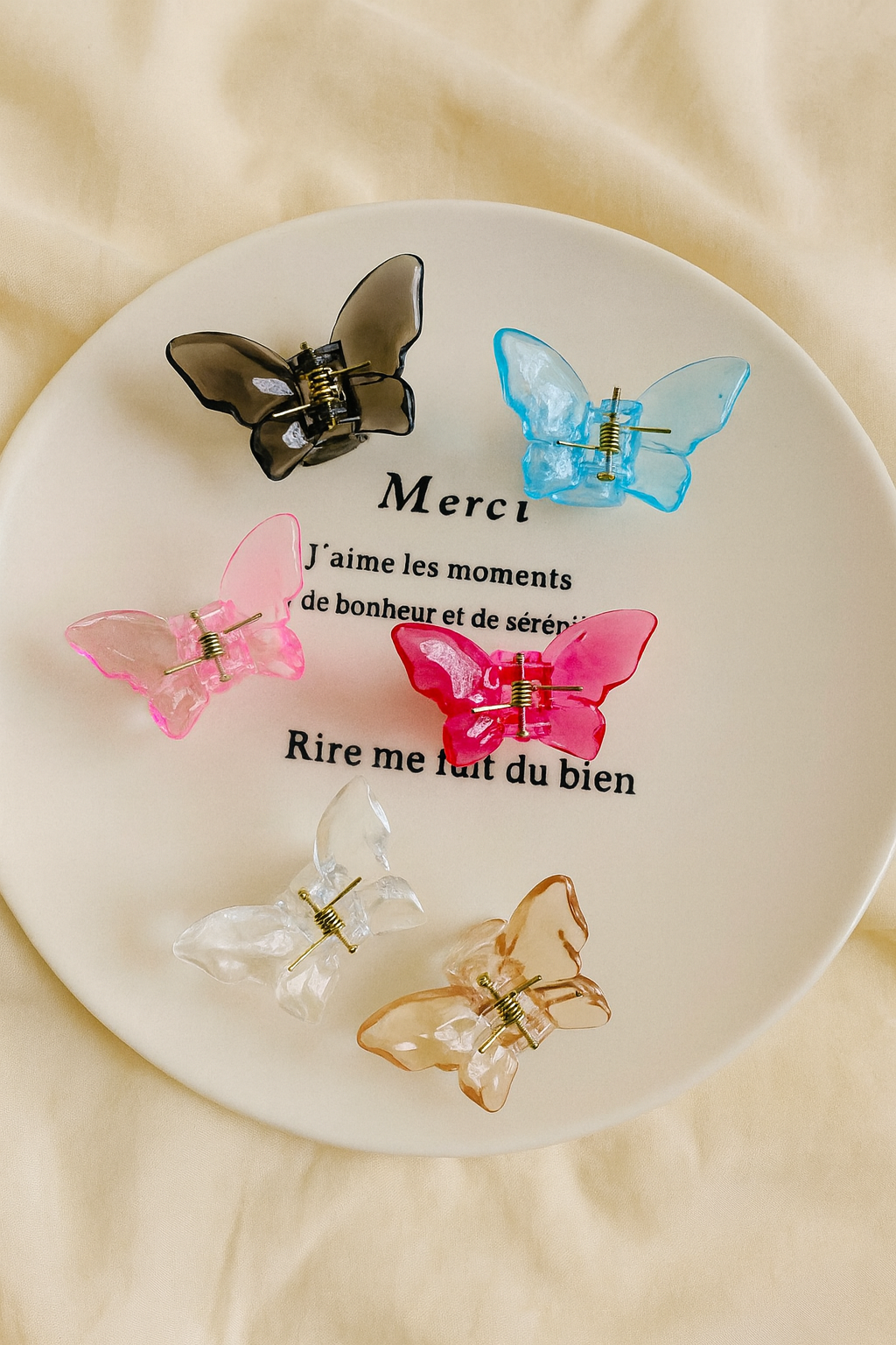 Butterfly mini hair clip card