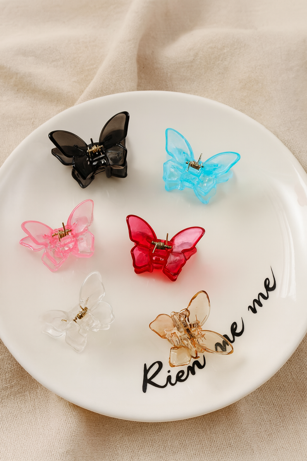 Butterfly mini hair clip card