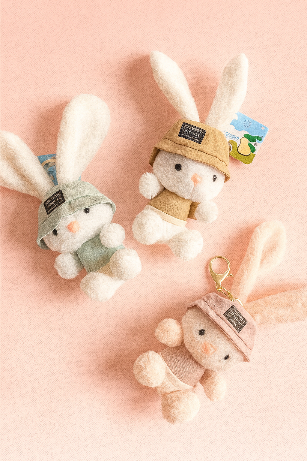 Kawaii bunny plushy keychain