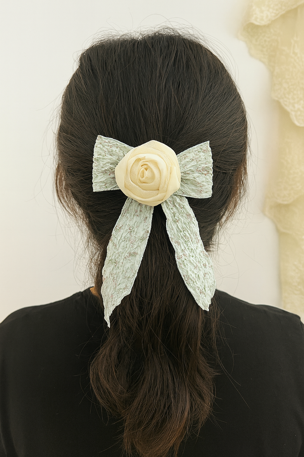 Flower rose korean hair pin