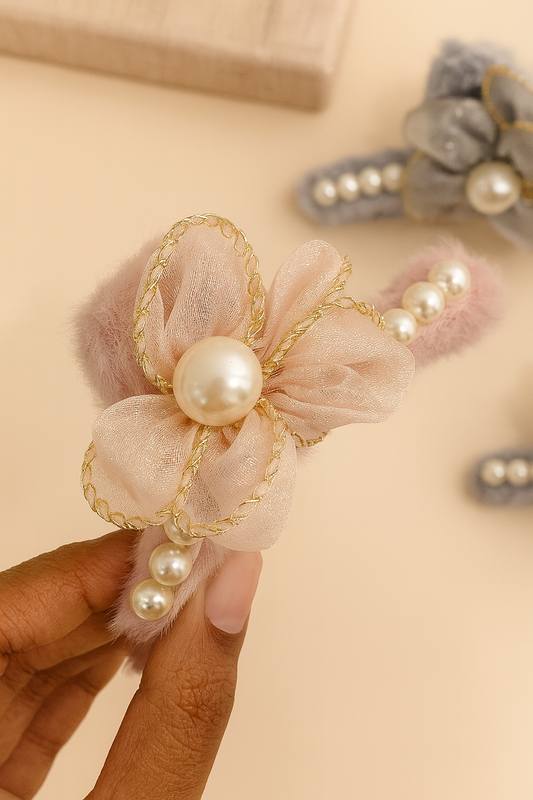 Flower Pearl Korean Luxury Clip