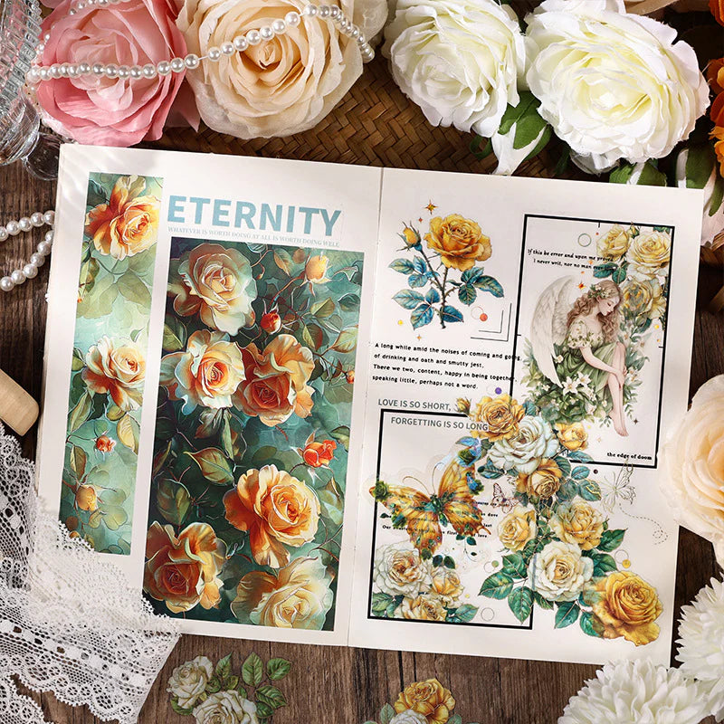 Vintage Rose Sticker - 4 Sheets